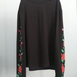 Floral black long sleeve